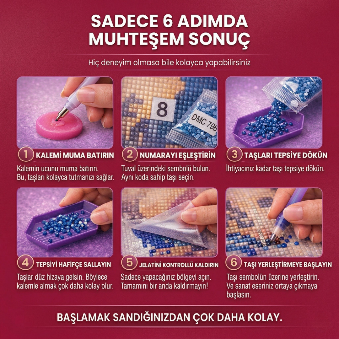 Elmas İşleme Tabloları 40x50 cm